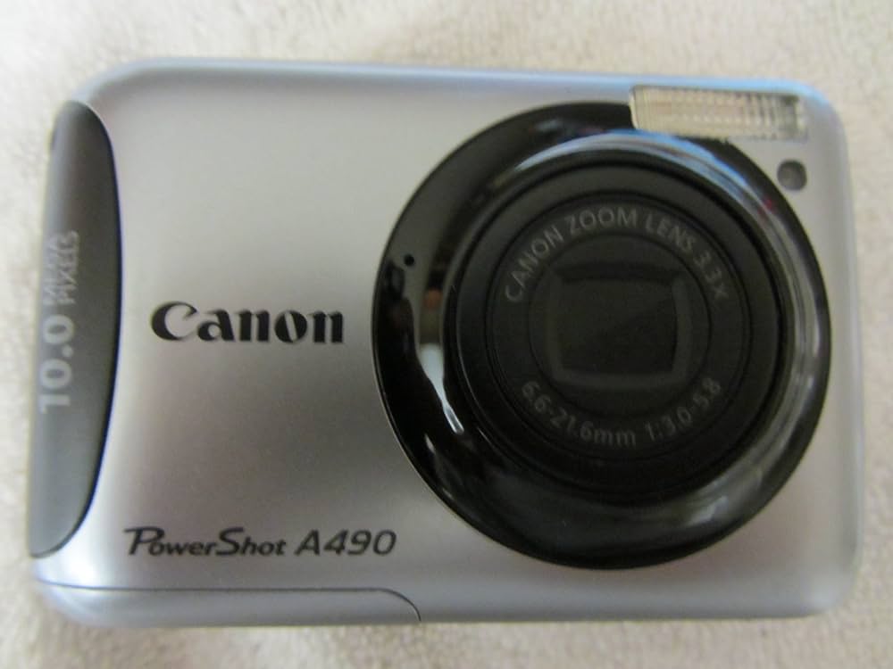 Canon PowerShot A490 10.0 MP Digital Camera with 3.3x